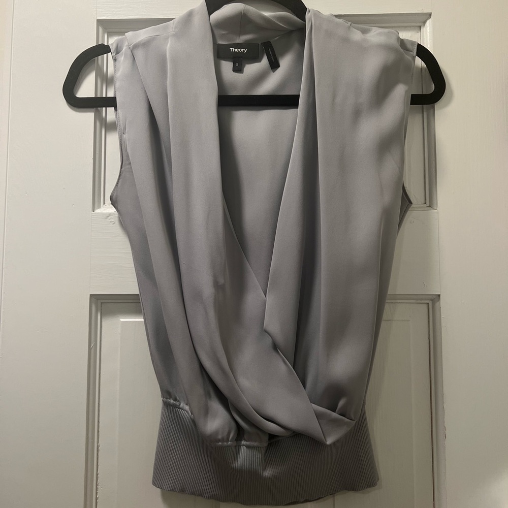 100% silk theory blouse